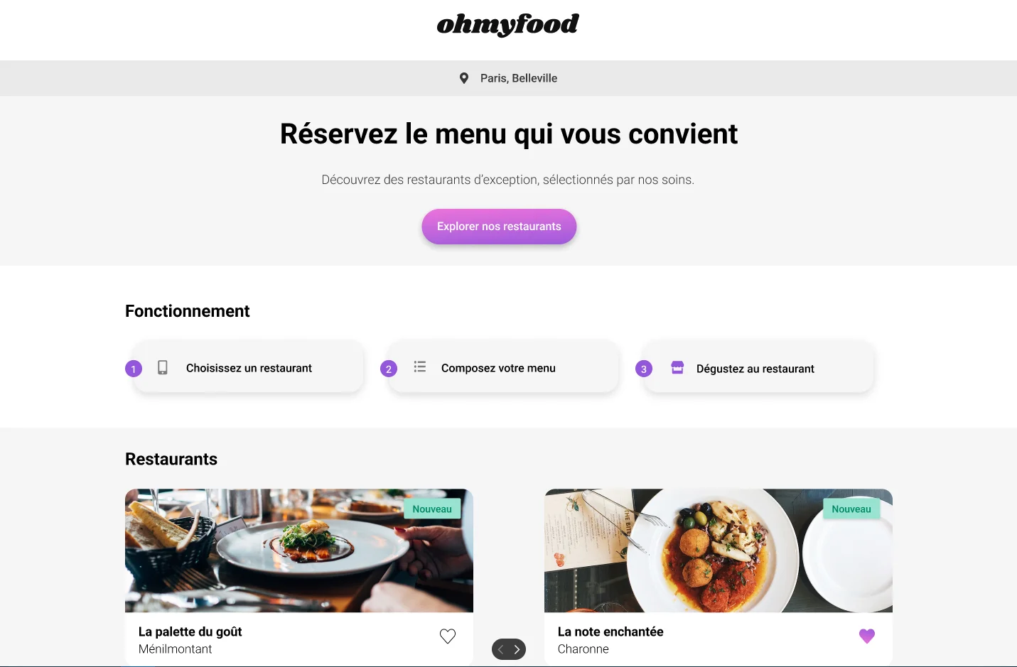 ohmyfood - Restauration